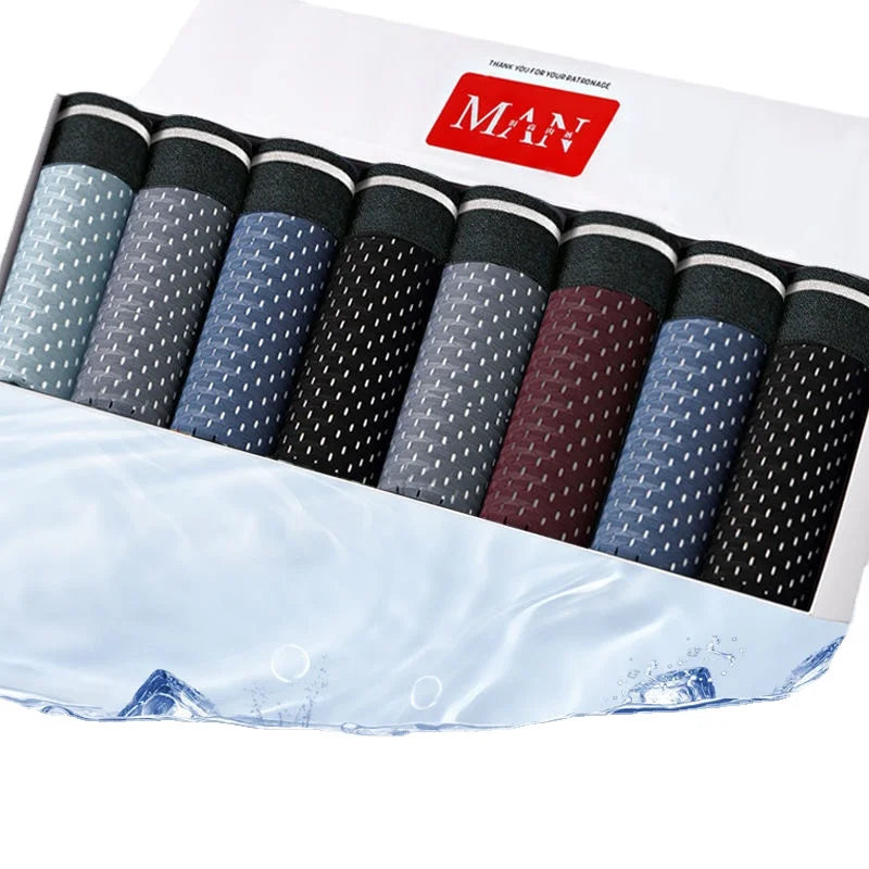 Men Underwear Panties - Ice Silk Male Underpants /8pcs
