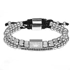 Unisex Jewelry & Accessories "2pcs/set Charm Bracelet Men Stainless Steel Bracelet Beads Gold Color Bracelet"