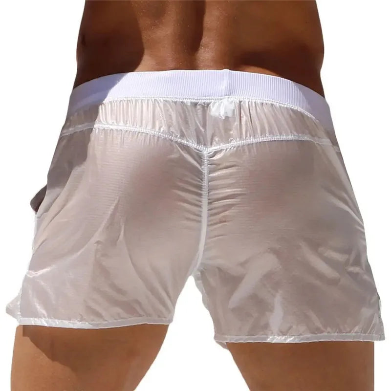 Men's Transparent Summer Sexy Swimwear Boxer