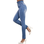 Women Jeans "Push Up Pencil Denim Pants Ladies Vintage High Waist  Casual Stretch Skinny"