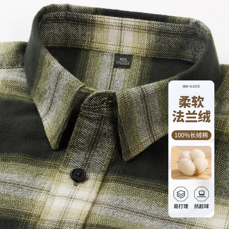 Men Shirt "Cotton Flannel Polished Plaid"