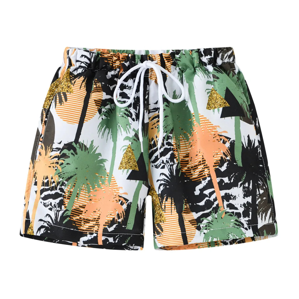 Men's Summer Swimming Trunk Swimwear Flower Printed Swimsuits Swimwear