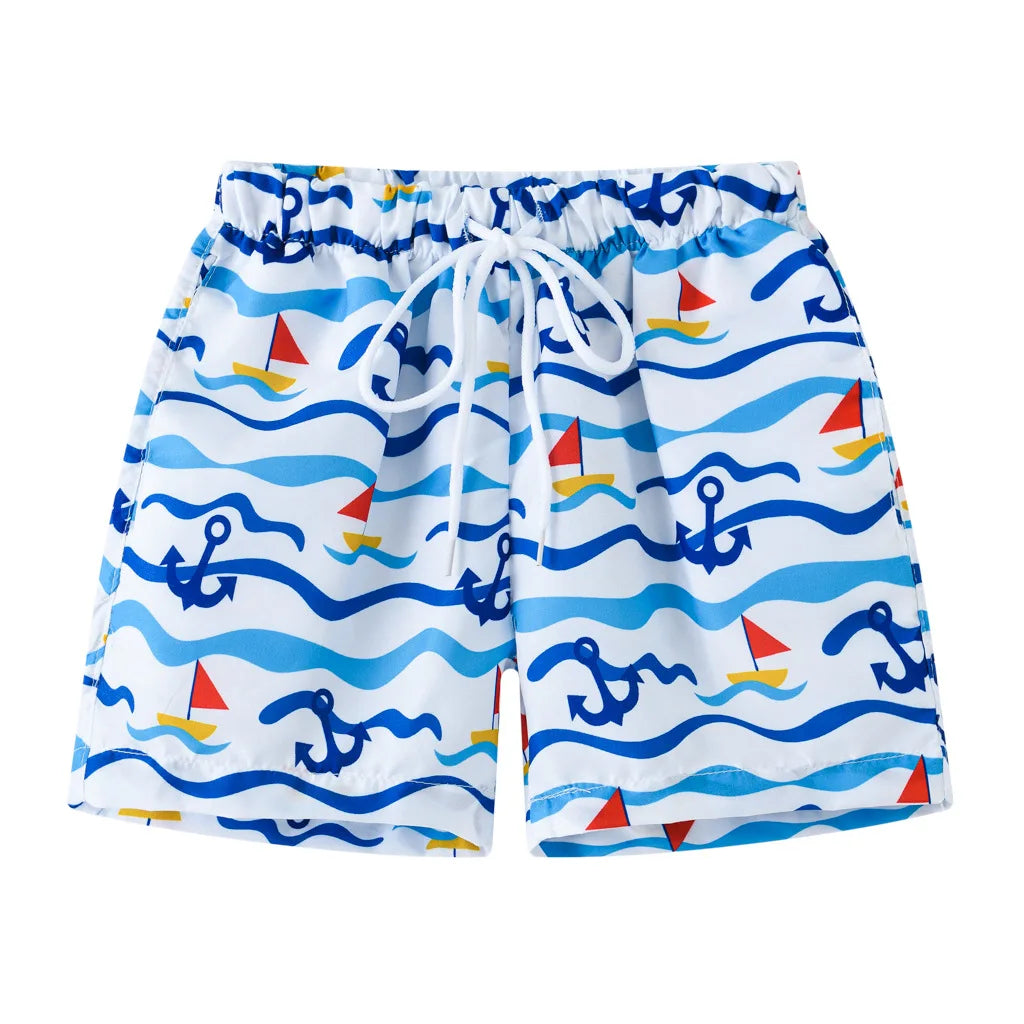 Men's Summer Swimming Trunk Swimwear Flower Printed Swimsuits Swimwear