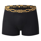 Men’s Classic Boxer Briefs – Gold Patterned Waistband / 5pcs