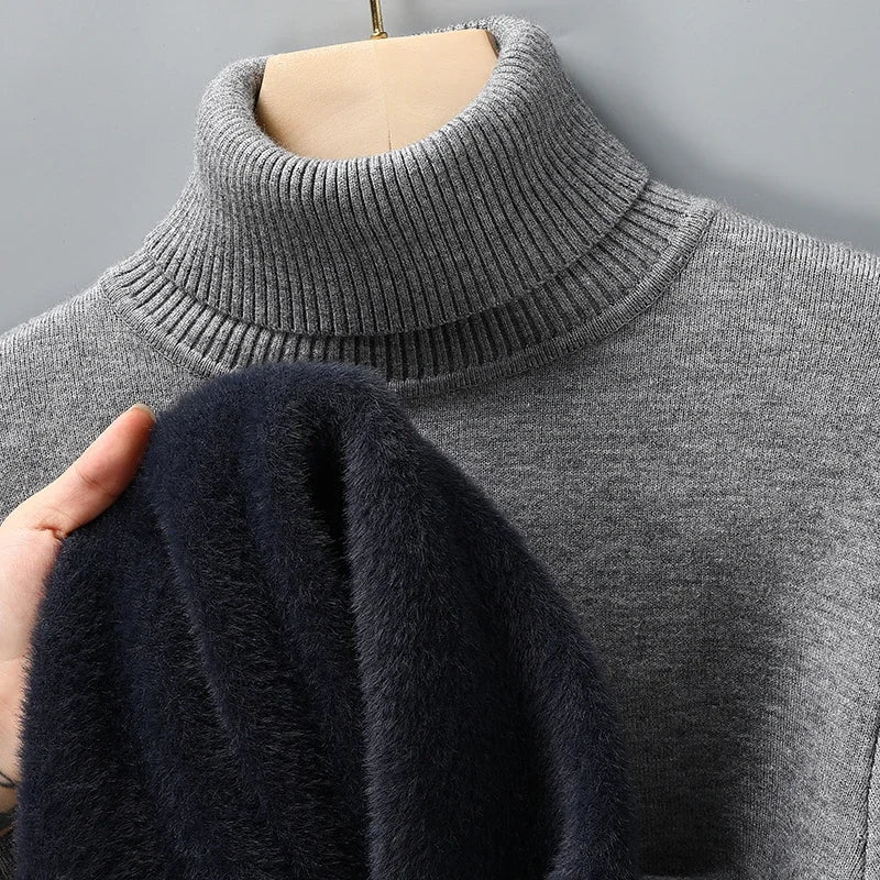 Men Sweatwear "Mens Anti-pilling High Quality Knitted Turtleneck Sweater"