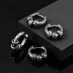 Men Jewerly & Accessories "Vintage Totem Vine Pattern Hoop Earrings for Men, Hypoallergenic Metal Huggies Earrings"