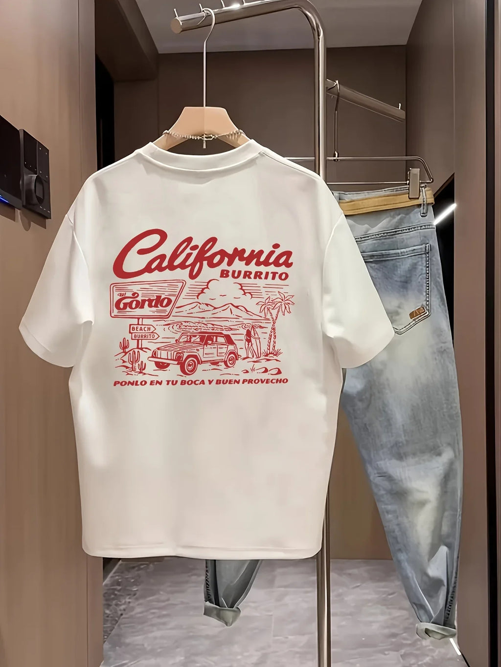 Men T-Shirt "Retro California Burito"