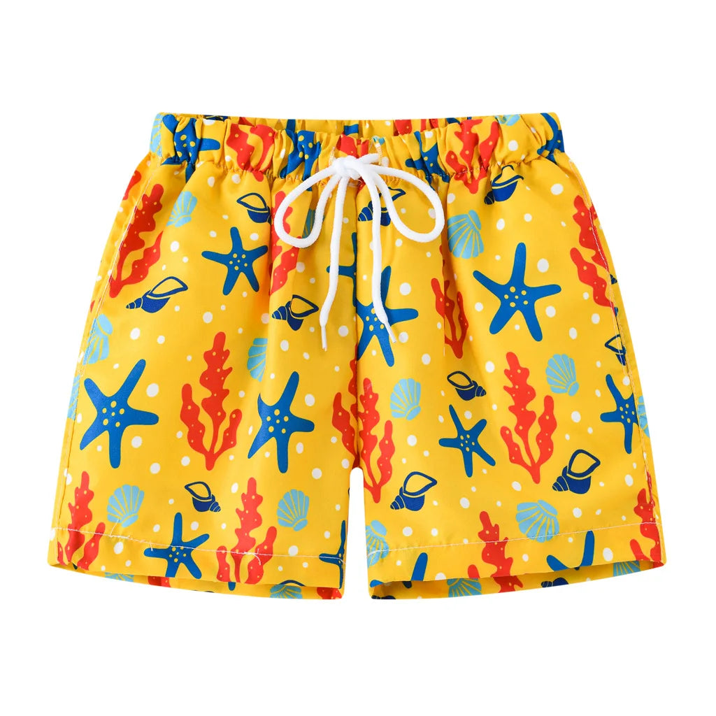 Men's Summer Swimming Trunk Swimwear Flower Printed Swimsuits Swimwear