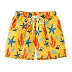 Men's Summer Swimming Trunk Swimwear Flower Printed Swimsuits Swimwear
