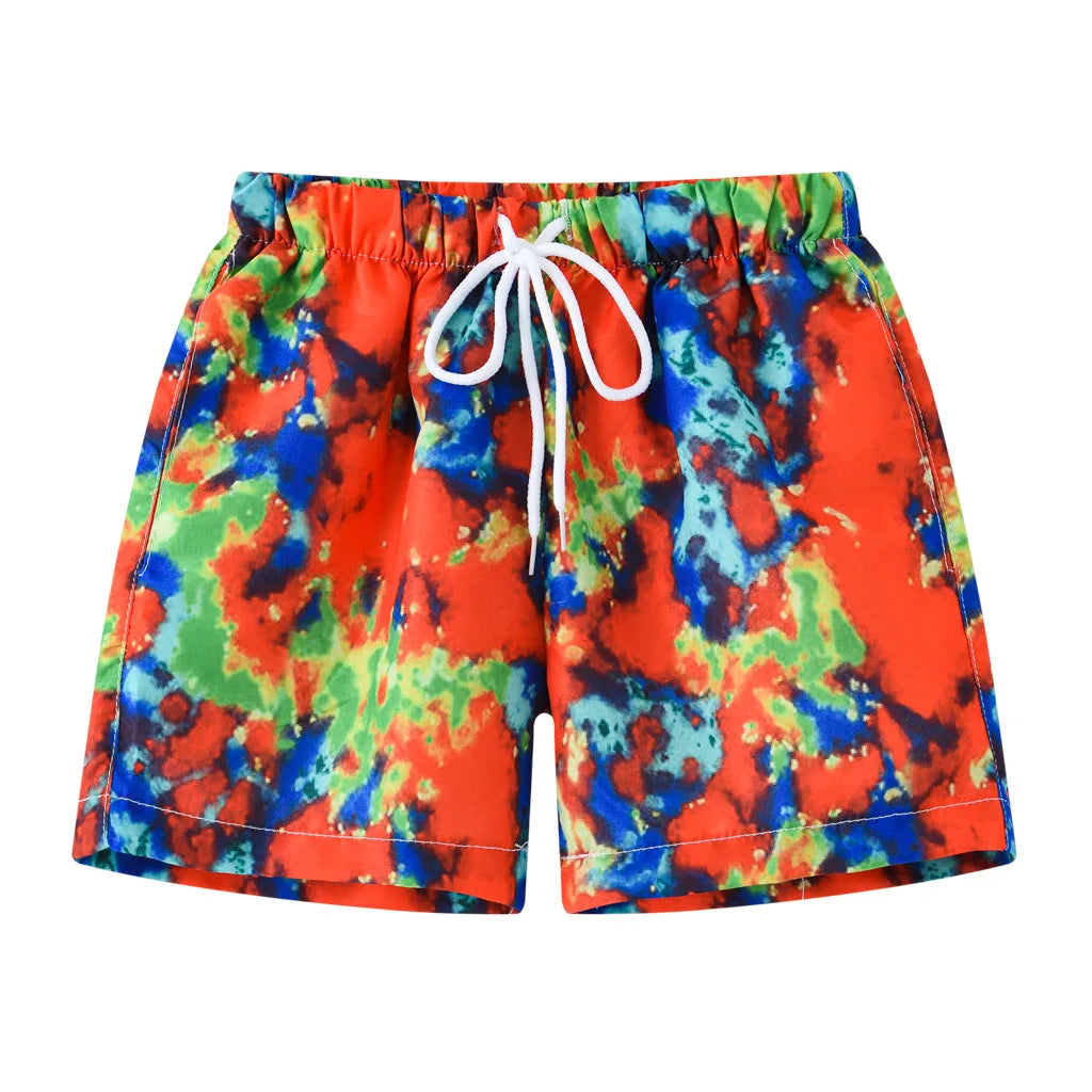 Men's Summer Swimming Trunk Swimwear Flower Printed Swimsuits Swimwear