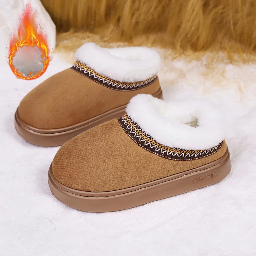 Women Slippers "Fluffy Women's Slippers Home Casual Plush Ankle Boots"