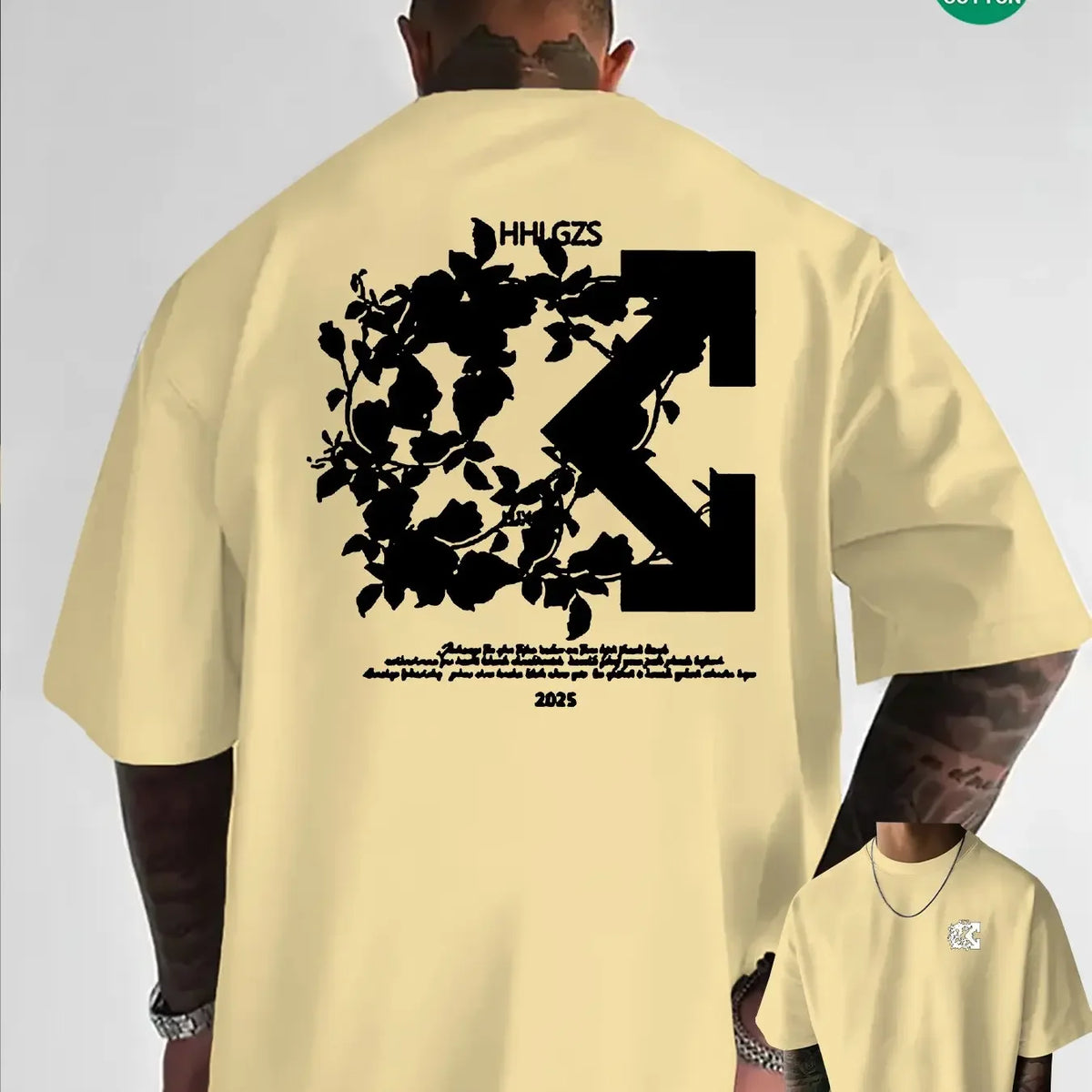 Men T-Shirt "Floral Arrow Graphic"