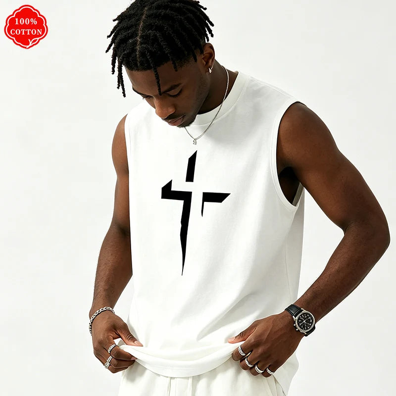 Men Tank Shirt "with Cross"
