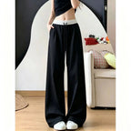 Women Trouser "High Waist Fleece Lined Thickened Wide Leg Pants Casual Straight Cut Sports Trousers"