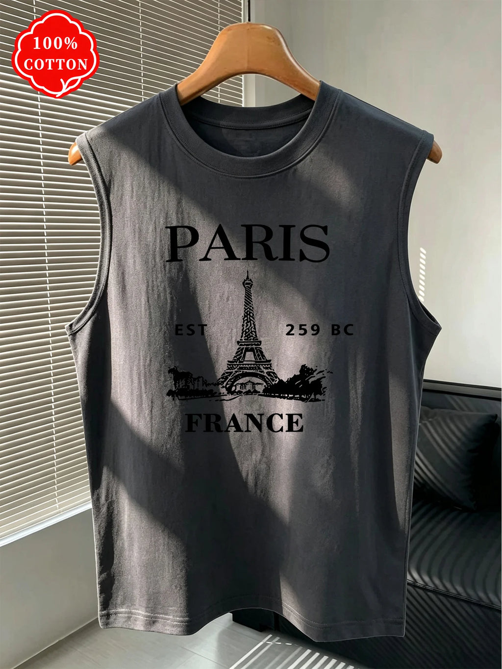 Men Tank Shirt "Paris Tour Eiffel"