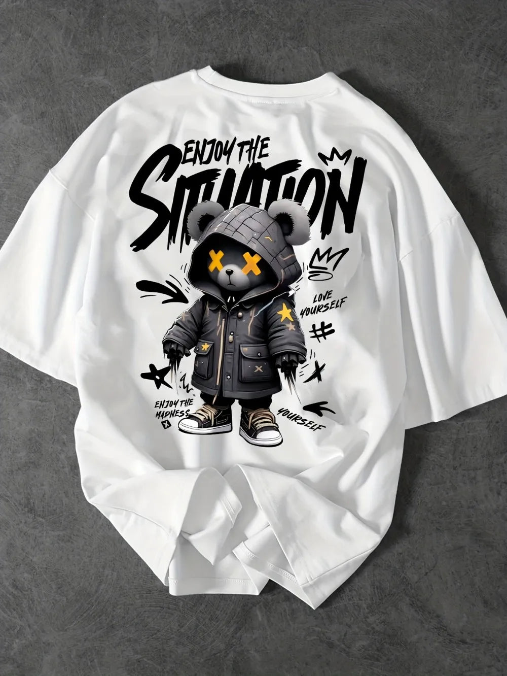 Men T-Shirt"Enjoy The Situation Teddy Bear"