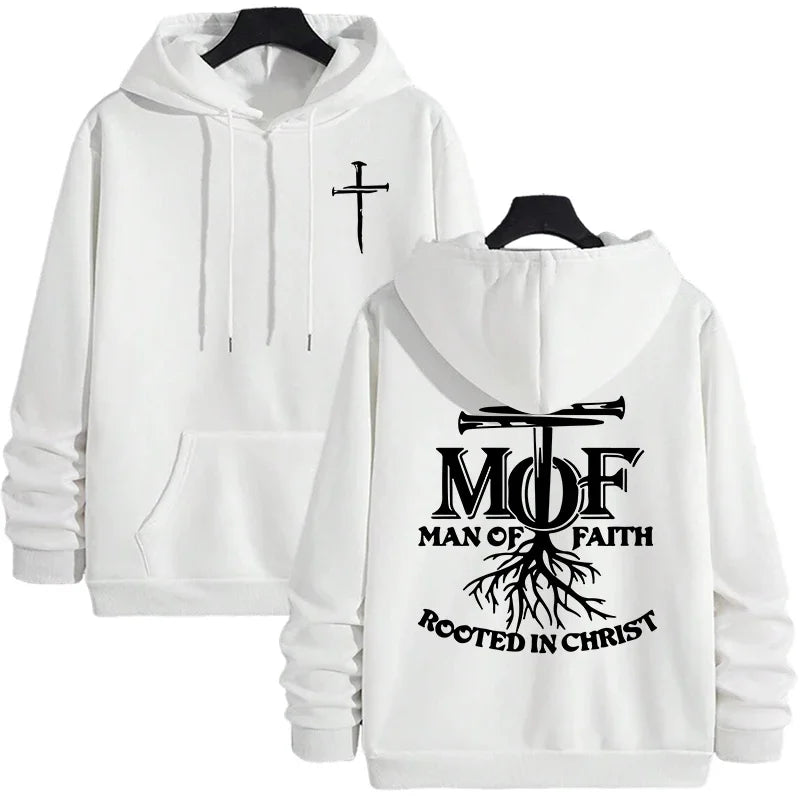 Men Hoodie Sweatshirt "Man Of Faith"