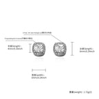 Unisex Jewerly "TOPGRILLZ 1 Pair Square Iced Out Cubic Zirconia Brass Magnetic Ear Clip Simple Fashion No Piercing"