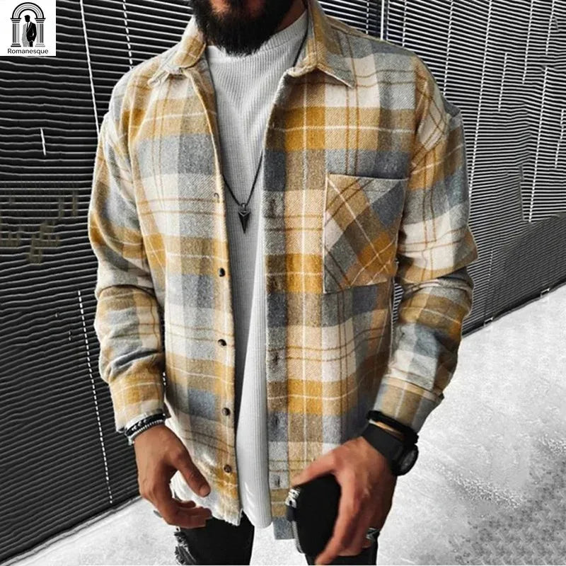 Men Shirt "Flannel Shirt Jacket "