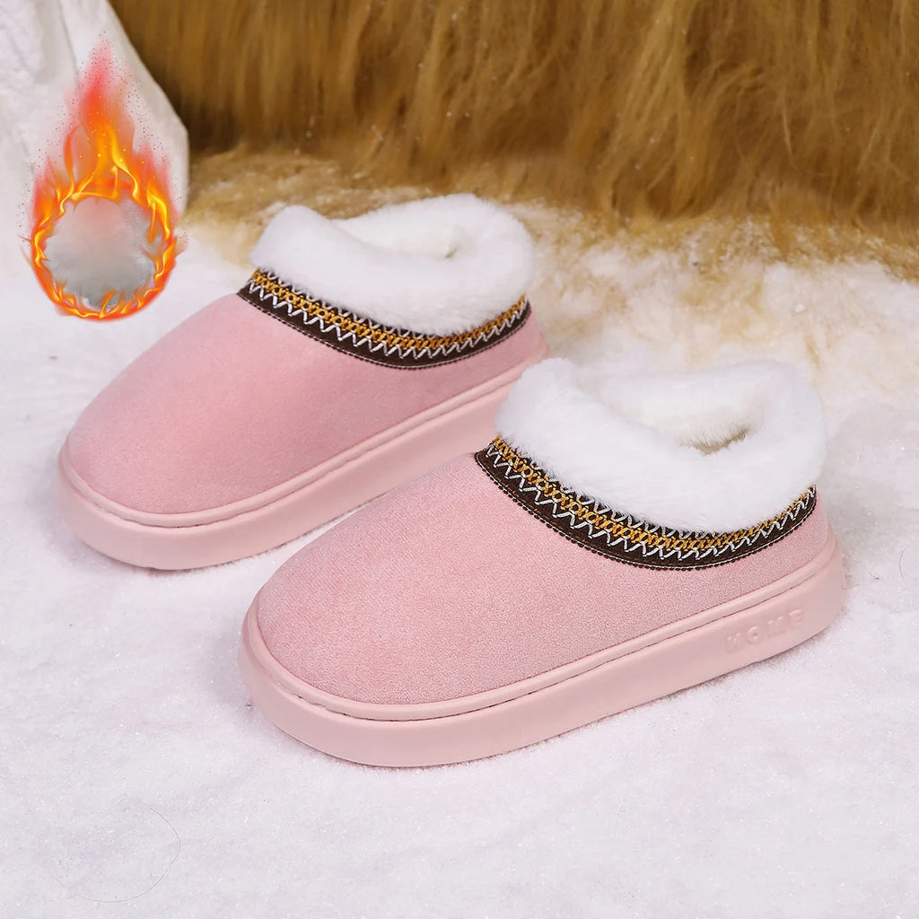 Women Slippers "Fluffy Women's Slippers Home Casual Plush Ankle Boots"