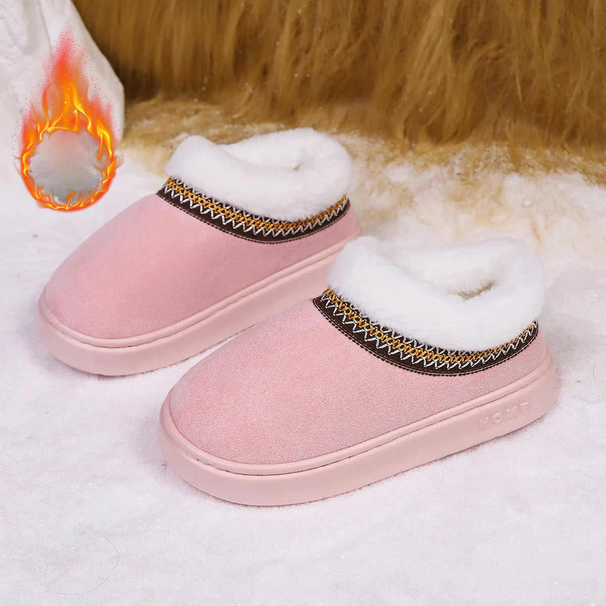 Women Slippers "Fluffy Women's Slippers Home Casual Plush Ankle Boots"
