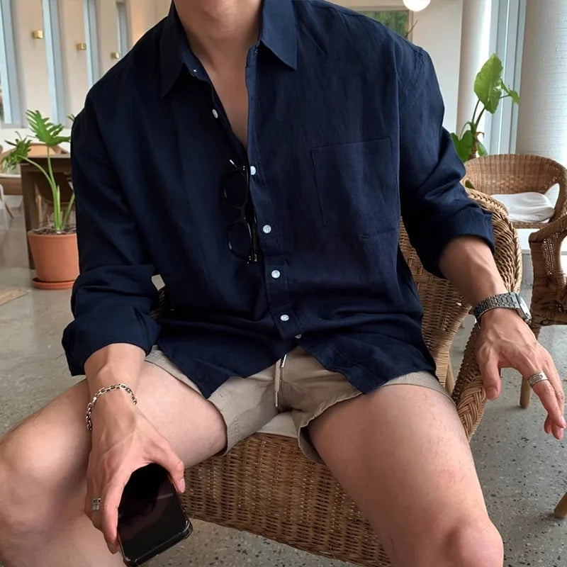 Men Shirt "UV Protection Linen Blend"