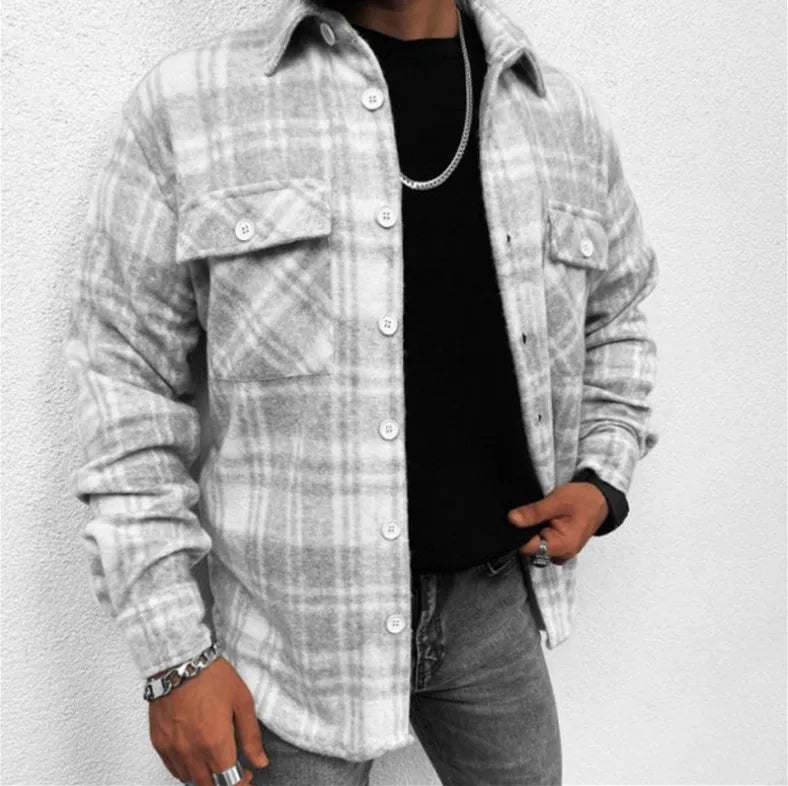 Men Shirt "Flannel Shirt Jacket "