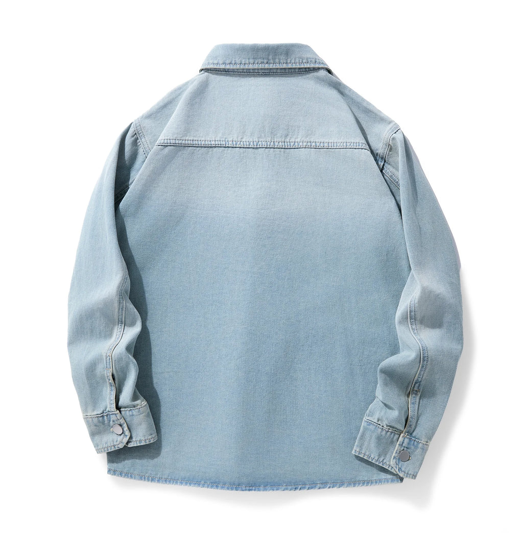 Men Denim Top"Casual Denim Shirt Jacket Classic Button Up Workwear"