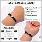 Men Jewelry & Accessory "Graduation Easter Basket Stuffer Gifts, Braided Rope Initial Bracelet for Men Boys, Stainless Steel A-Z Letter Charm Bracelets