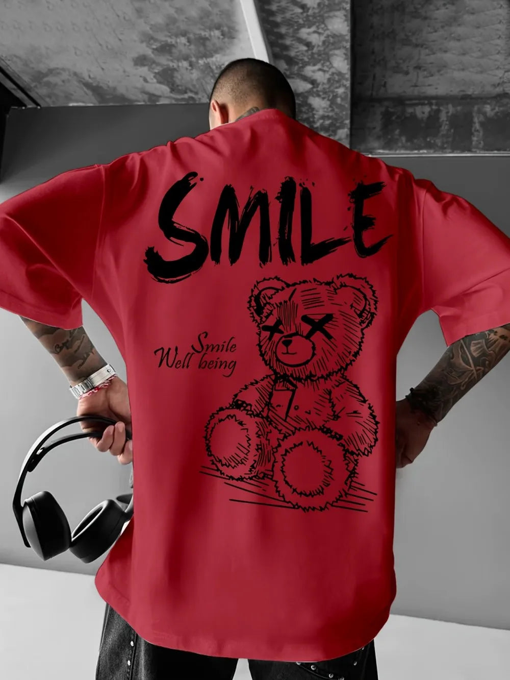 Men T-Shirt "Smile Well Being Teddy Bear"