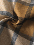 Men Shirt "Vintage Caramel Plaid Flannel"