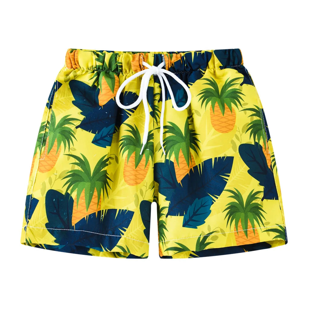 Men's Summer Swimming Trunk Swimwear Flower Printed Swimsuits Swimwear