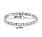 Unisex Jewelry & Accessory "3mm 4mm D Color Moissanite Tennis Bracelet Full Diamond GRA 925 Sterling Silver Wedding Jewelry Bracelets"