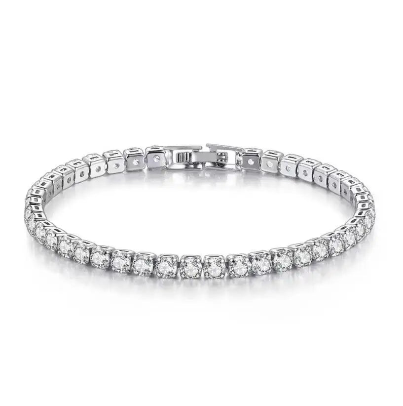 Unisex Jewelry & Accessory "3mm 4mm D Color Moissanite Tennis Bracelet Full Diamond GRA 925 Sterling Silver Wedding Jewelry Bracelets"