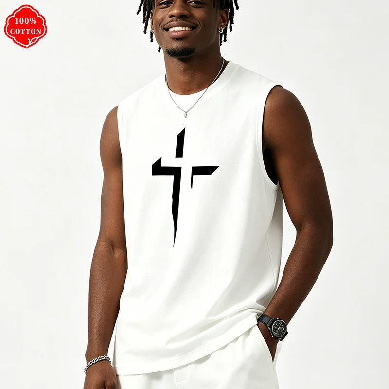 Men Tank Shirt "with Cross"