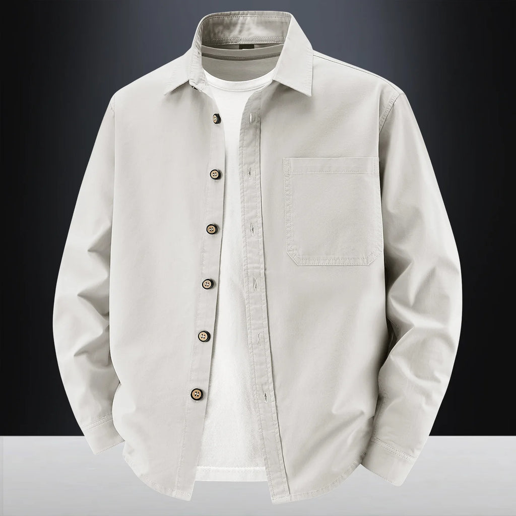 Men Shirt "Solid Color Long-Sleeved"