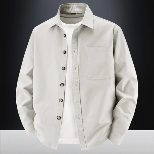 Men Shirt "Solid Color Long-Sleeved"