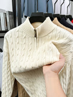 Men Sweater "High end Fashion zipper collar Sweater Men casual new exquisite jacquard"