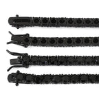 Unisex Jewelry & Accessories "Black CZ Tennis Chain Bracelet Hip Hop Black Ice Plated Tennis Bracelet Men and Women"