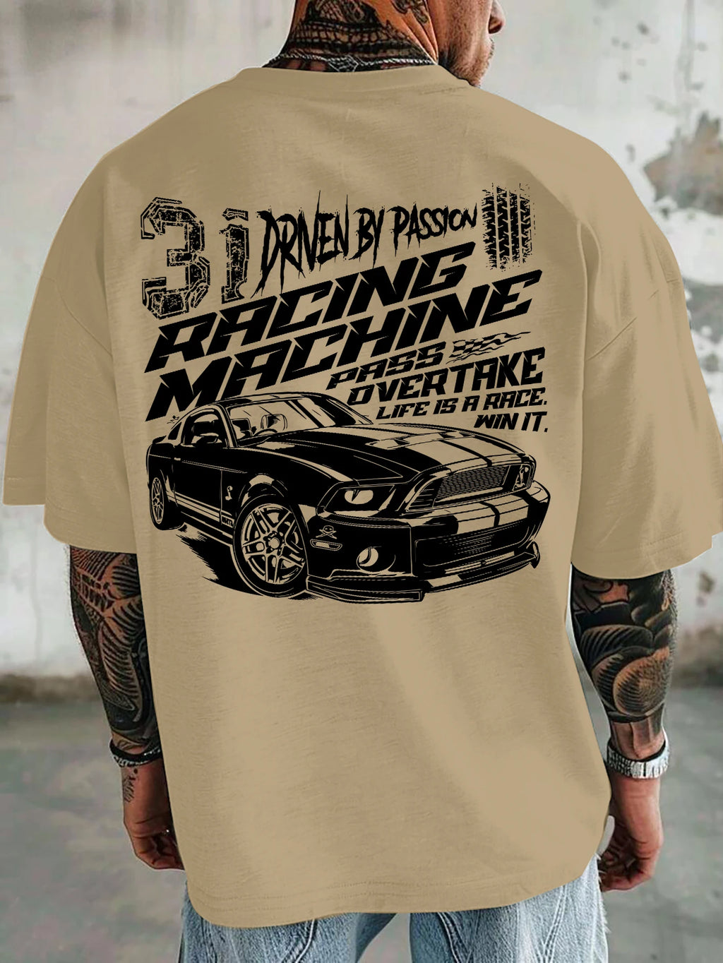 Men T-Shirt "Mustang Racing Car"