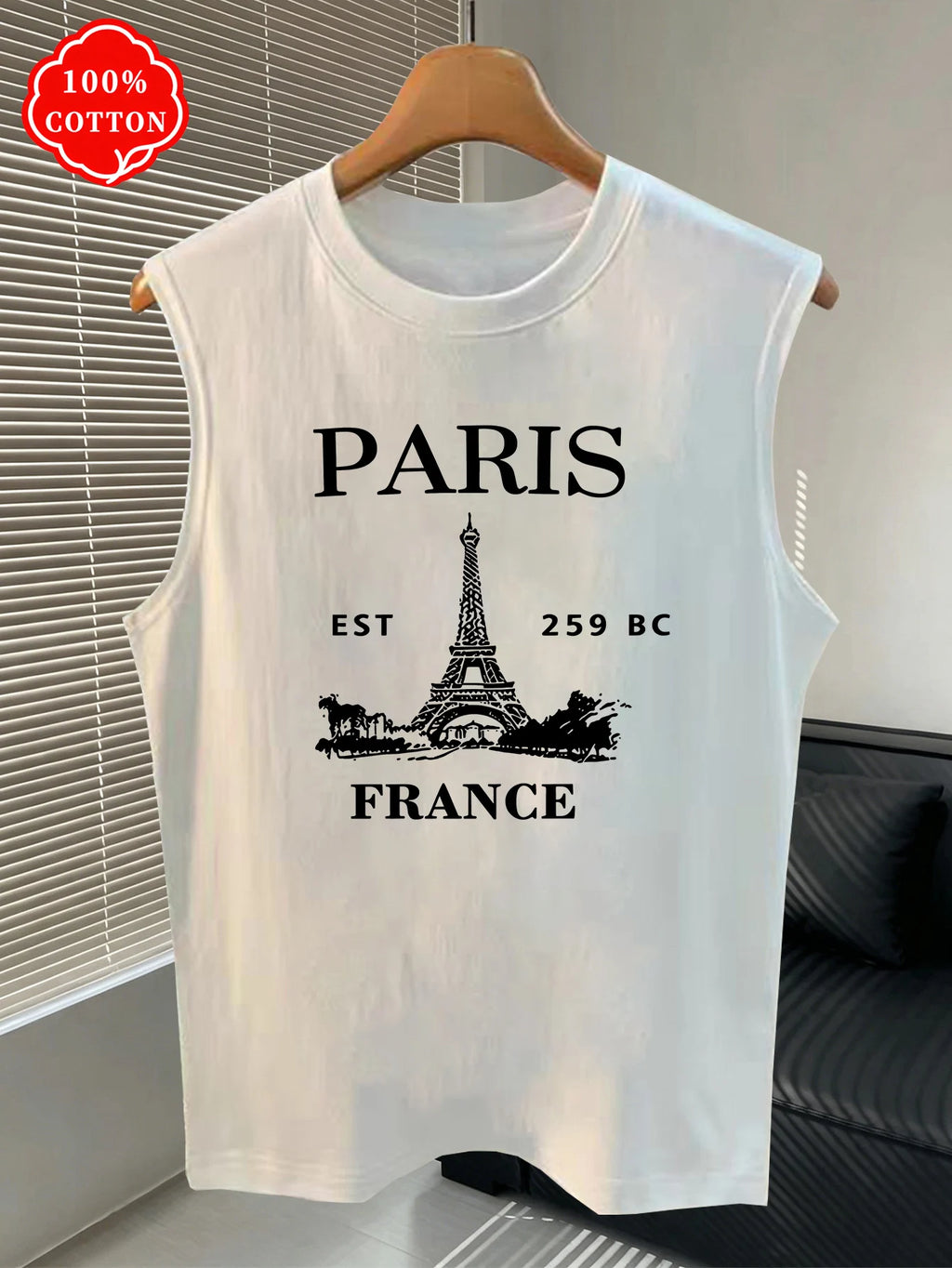 Men Tank Shirt "Paris Tour Eiffel"