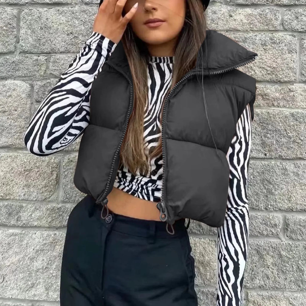 Women Coat & Jackets "Vest Fashion Autumn Stand Collar Elegant Coats Warm Outerwear"