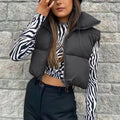 Women Coat & Jackets "Vest Fashion Autumn Stand Collar Elegant Coats Warm Outerwear"