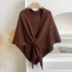 Women Coat & Jacket "Luxury Faux Cashmere Triangle Shawl Cape"