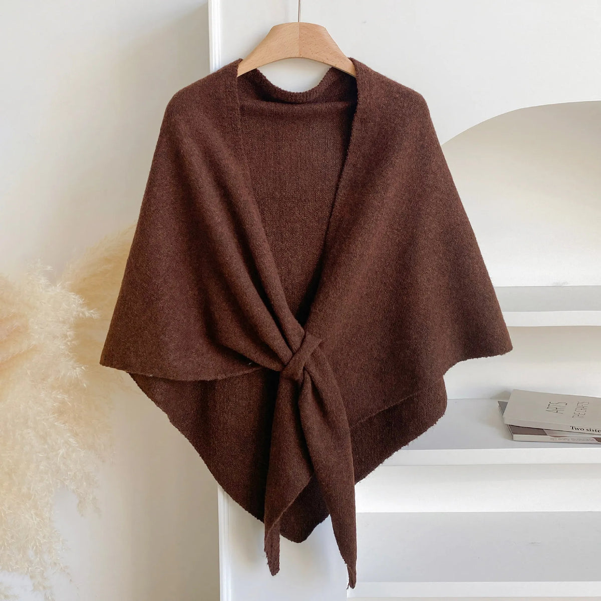 Women Coat & Jacket "Luxury Faux Cashmere Triangle Shawl Cape"