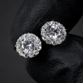 Unisex Jewelry & Accessory "Huitan AA Cubic Zircon Stud Earrings for Women/Men Exquisite Couple Earrings"