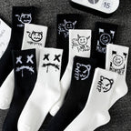 Men's sports socks"Ghost face graffiti" 10 pairs