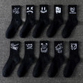 Men's sports socks"Ghost face graffiti" 10 pairs