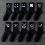 Men's sports socks"Ghost face graffiti" 10 pairs