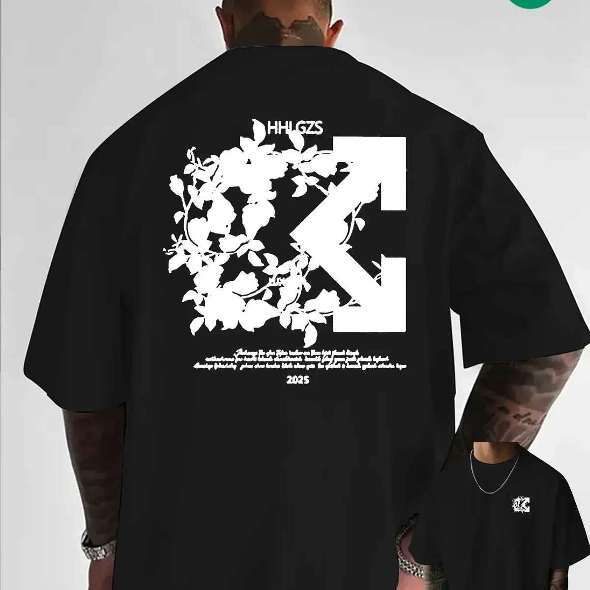 Men T-Shirt "Floral Arrow Graphic"